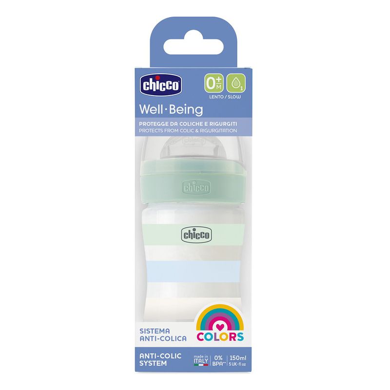 Biberon-Chicco-Well-Being-Colors-Verde-0-2-Meses-5-Oz---150-mL