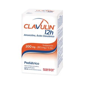Clavulin 12H Suspension 200 mg / 28.5 mg / 5 mL Frasco con 40 mL