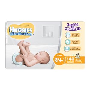 Huggies Ultra Confort Et 1 Recien Nacido Unisex 40 Piezas