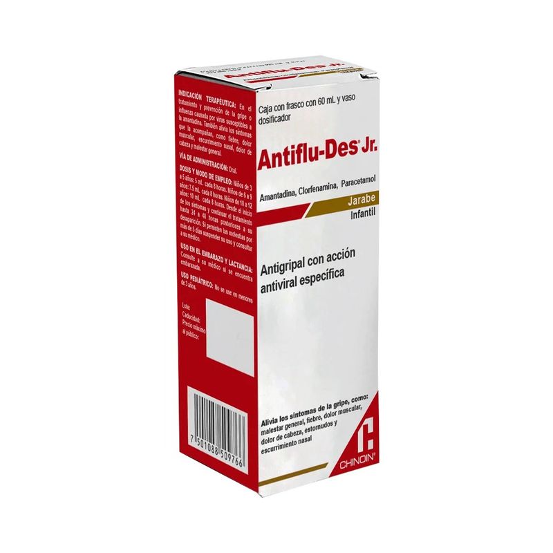 AntifluDesJrJarabeInfantil500mgFrascocon60mL