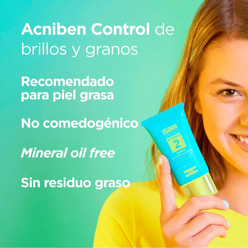 IsdinTeenSkinAcnibenControldeBrillosyGranosGel40mL