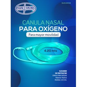 Canula Nasal Para Oxigeno Sunshine 4.20 mts 1 Pieza