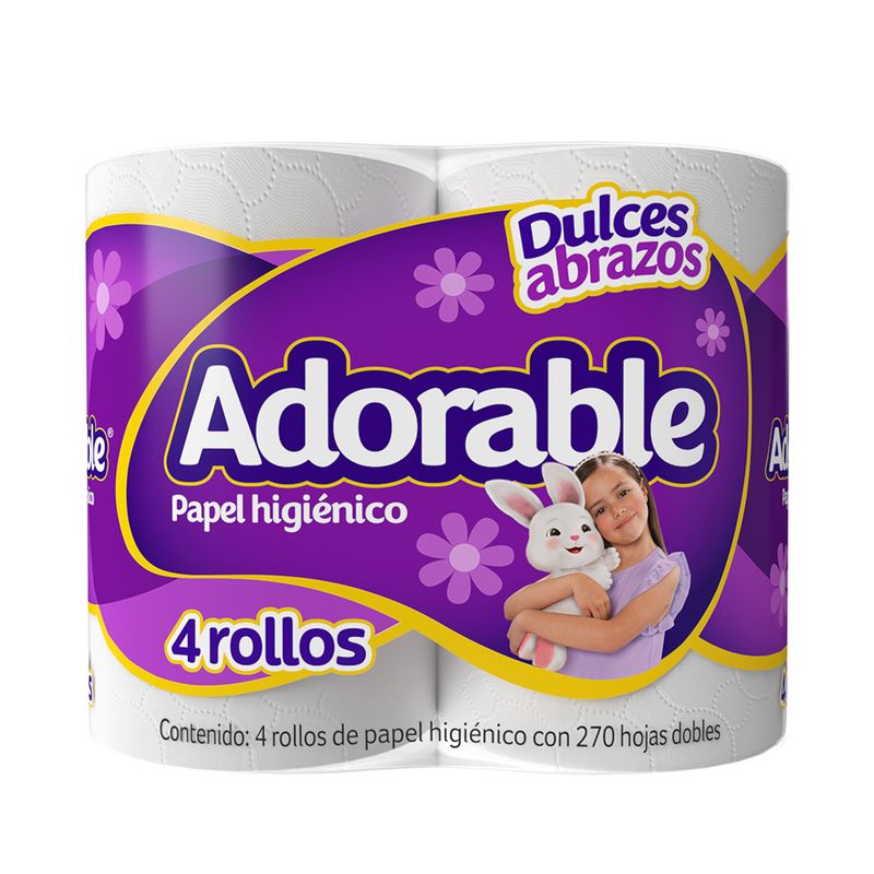 Higienico-Adorable-4-Rollos-270-Hojas-Dobles