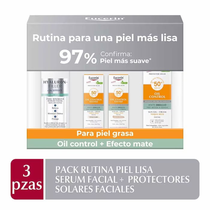 Kit-Eucerin-Rutina-Para-Una-Piel-Mas-Lisa-Hyaluron-Filler---Protectores-Solres-3-Piezas