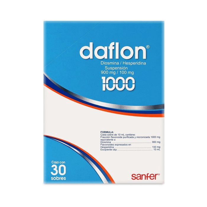 Daflon1000Suspension900mg100mg30Sobres