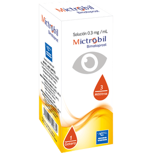 Mictrobil Solucion Bimatoprost 0.3 mg/1 mL Frasco con 3 mL
