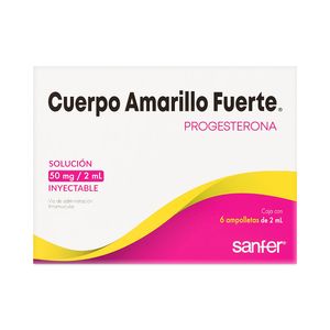 Cuerpo Amarillo Fuerte Solucion Inyectable 50 mg / 2 mL 6 Ampolletas de 2 mL