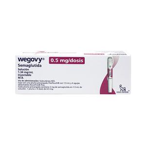 Wegovy Solicion 0.5 mg / 1.5 mL 1 Pluma Precargada con 1.5 mL 4 Dosis de 0.5 mg