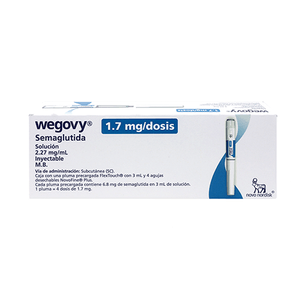 Wegovy Solucion 1.7 mg / 3 mL 1 Pluma Precargada con 3 mL 4 Dosis de 1.7 mg