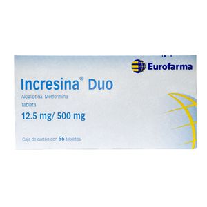 Incresina Duo 12.5 mg / 500 mg 56 Tabletas