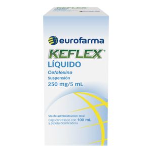 Keflex Liquido Suspension 250 mg/mL Frasco con100 mL