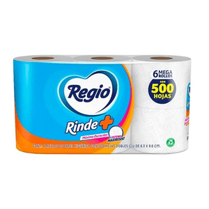Higienico Regio Rinde Mas 6 Piezas 500 Hojas