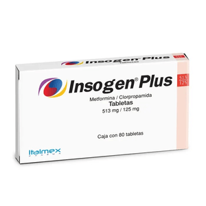 Insogen Plus 513 mg / 125 mg 80 Tabletas