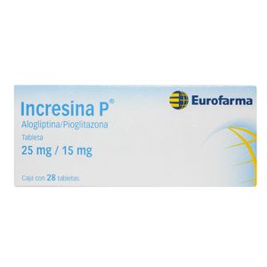 Incresina P 25 mg / 15 mg 28 Tabletas