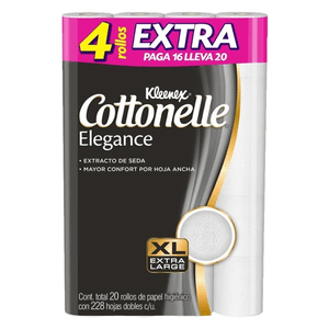 Higienico Kleenex Cottonelle Elegance 16 + 4 Piezas 228 Hojas