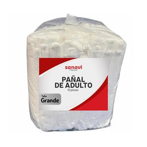 Pañal Generico Para Adulto Grande Sanavi 10 Piezas