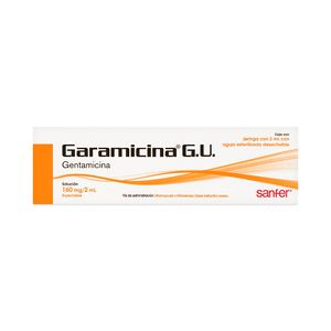 Garamicina GU 160 mg / 2 mL Solucion Inyectable 1 Jeringa Desechable