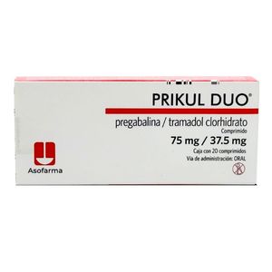 Prikul Duo 75 mg / 37.5 mg 20 Comprimidos