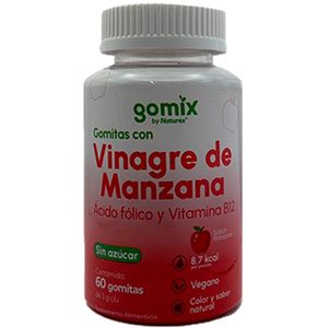 Gomix Vinagre de Manzana, Acido Folico y Vitamina B2 Sabor Manzana 60 Gomitas