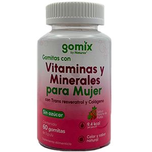 Gomix Vitaminas y Minerales Para Mujer Sabor Ponch de Frutas 60 Gomitas