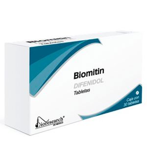 Biomitin Difenidol Bioresearch 30 Tabletas