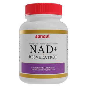 NAD + Resveratrol 500 mg Suplemento Alimenticio Sanavi 30 Capsulas