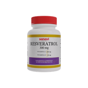 Resveratrol 300 mg / 100 mg / 60 mg Sanavi 60 Capsulas
