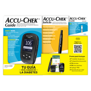 Kit Glucometro Accu-Chek Guide + Punciador Softclix + 50 Tiras Reactivas