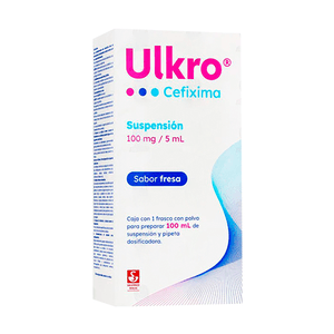 Ulkro Supension 100 mg / 5 mL Sabor Fresa Frasco con 100 mL