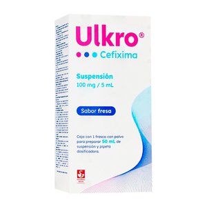 Ulkro Supension 100 mg / 5 mL Sabor Fresa Frasco con 50 mL