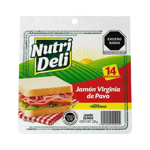 Jamon Virginia de Pavo Nutri Deli 250 g