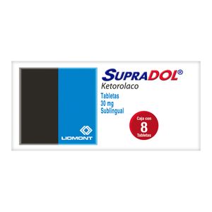 Supradol Sublingual 30 mg 8 Tabletas