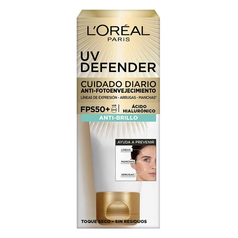 Crema-Facial-Loreal-UV-Defender-FPS50--Anti-Brillo-40-gCrema-Facial-Loreal-UV-Defender-FPS50--Anti-Brillo-40-g