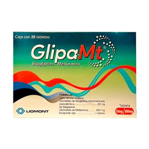 Glipa-MT 50 mg / 850 mg 28 Tabletas