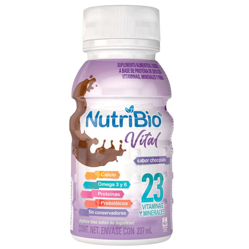 NutriBio Vital Chocolate Suplemento Alimenticio 237 mL