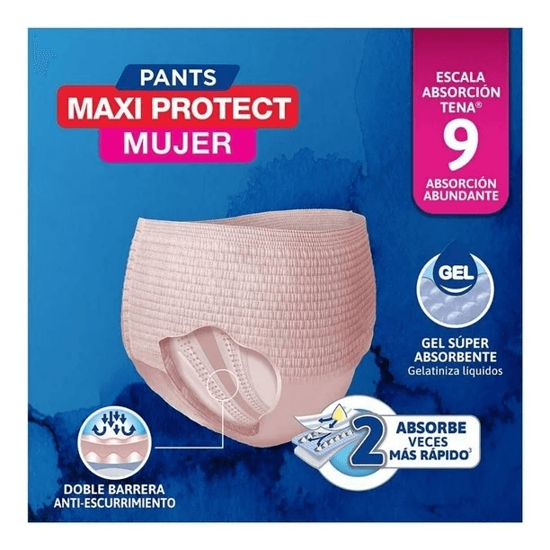 Ropa Interior Desechable Tena Pants Maxi Protect Mujer Chica/Mediana 14 Piezas