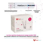 Tiras Reactivas Vital Care Y350 2 Frascos de 25 Piezas c/u
