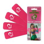 Cinta Kinesiologica Rosa Go Plus 25cm x 5cm 4 Tiras