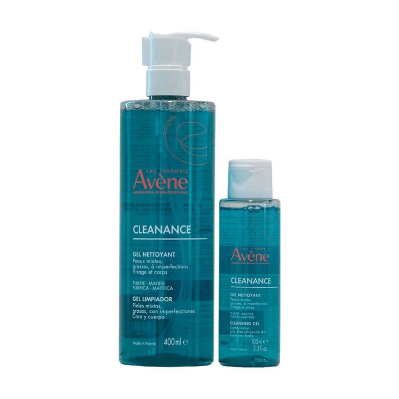 Kit Avene Cleanance Gel 400 mL + Cleanance Gel 100 mL 2 Piezas