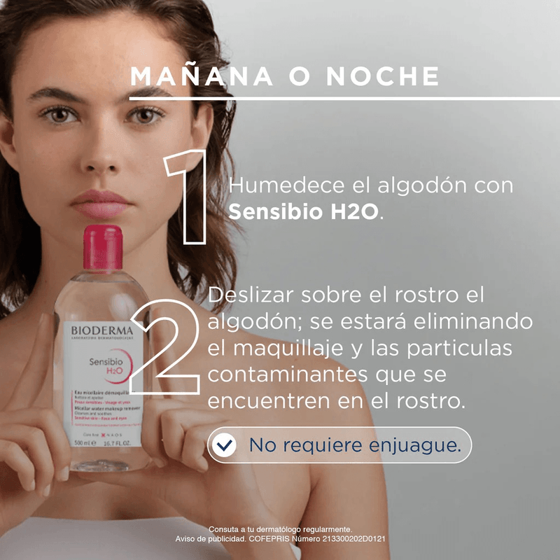 Sensibio H20 Agua Micelar Desmaquillante Bioderma Edicion Victoria Beckham 500 mL
