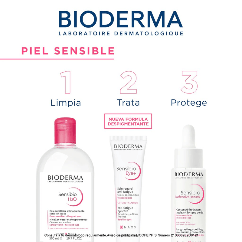 Sensibio H20 Agua Micelar Desmaquillante Bioderma Edicion Victoria Beckham 500 mL