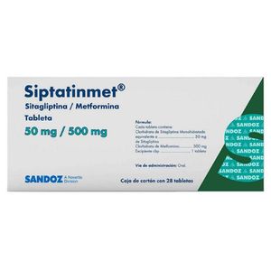 Siptatinmet 50 mg / 500 mg 28 Tabletas