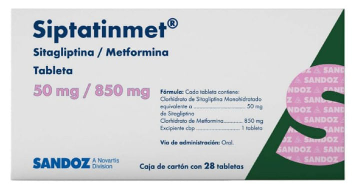 Siptatinmet 50 mg / 850 mg 28 Tabletas