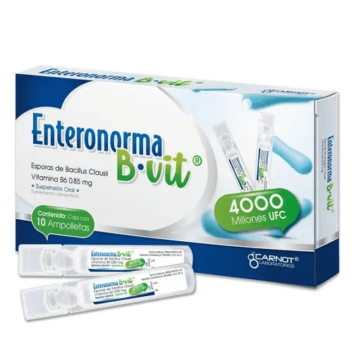 Enteronorma B-Vit Esporas de Bacilus Clausii + Vitamina B6 10 Ampolletas