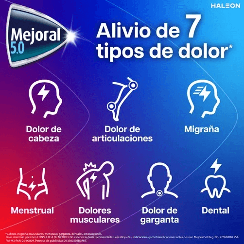 Mejoral 5.0 Forte 500 mg / 65 mg 12 Tabletas