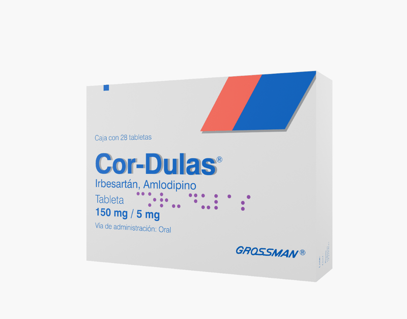 Cor-Dulas 150 mg / 5 mg 28 Capsulas