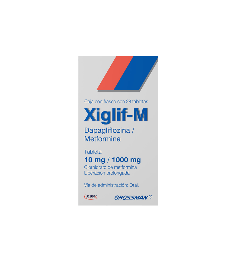 Xiglif-M 10 mg / 1000 mg 28 Tabletas Liberacion Prolongada