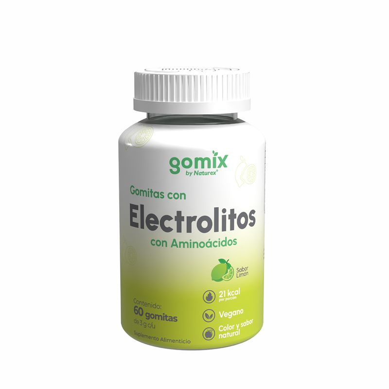 Gomix Gomitas con Electrolitos y Aminoacidos Sabor Limon 60 Gomitas