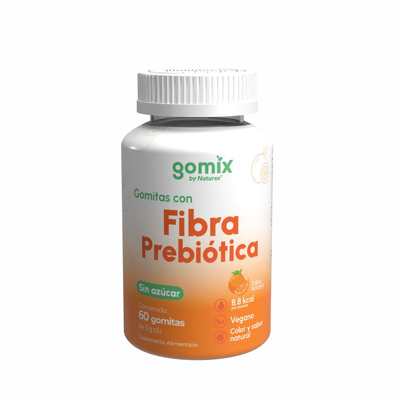Gomix Gomitas con Fibra Prebiotica Sabor Naranja 60 Gomitas
