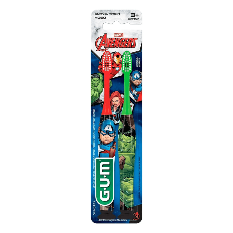 Cepillo Dental Infantil Gum Avengers 2 Piezas